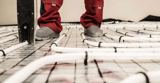Radiant Floor Heating Pipe Installation